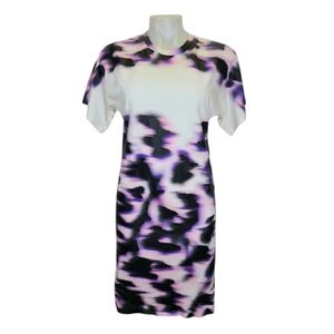 Balenciaga T's T-Shirt Dress Psychedelic Camo Print White Purple Black Small